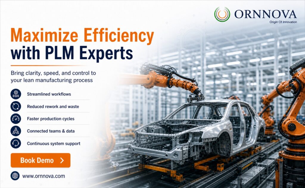factory team using PLM consulting and managed services with PLM consultant to improve lean manufacturing process
