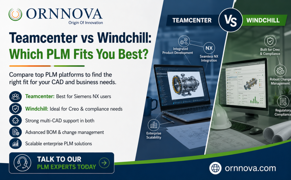 Teamcenter and Windchill 3DPLM software solutions comparison for product lifecycle management